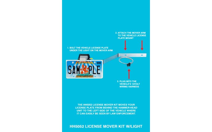 HammerHead License Plate Mover with Light