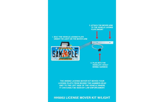 HammerHead License Plate Mover with Light